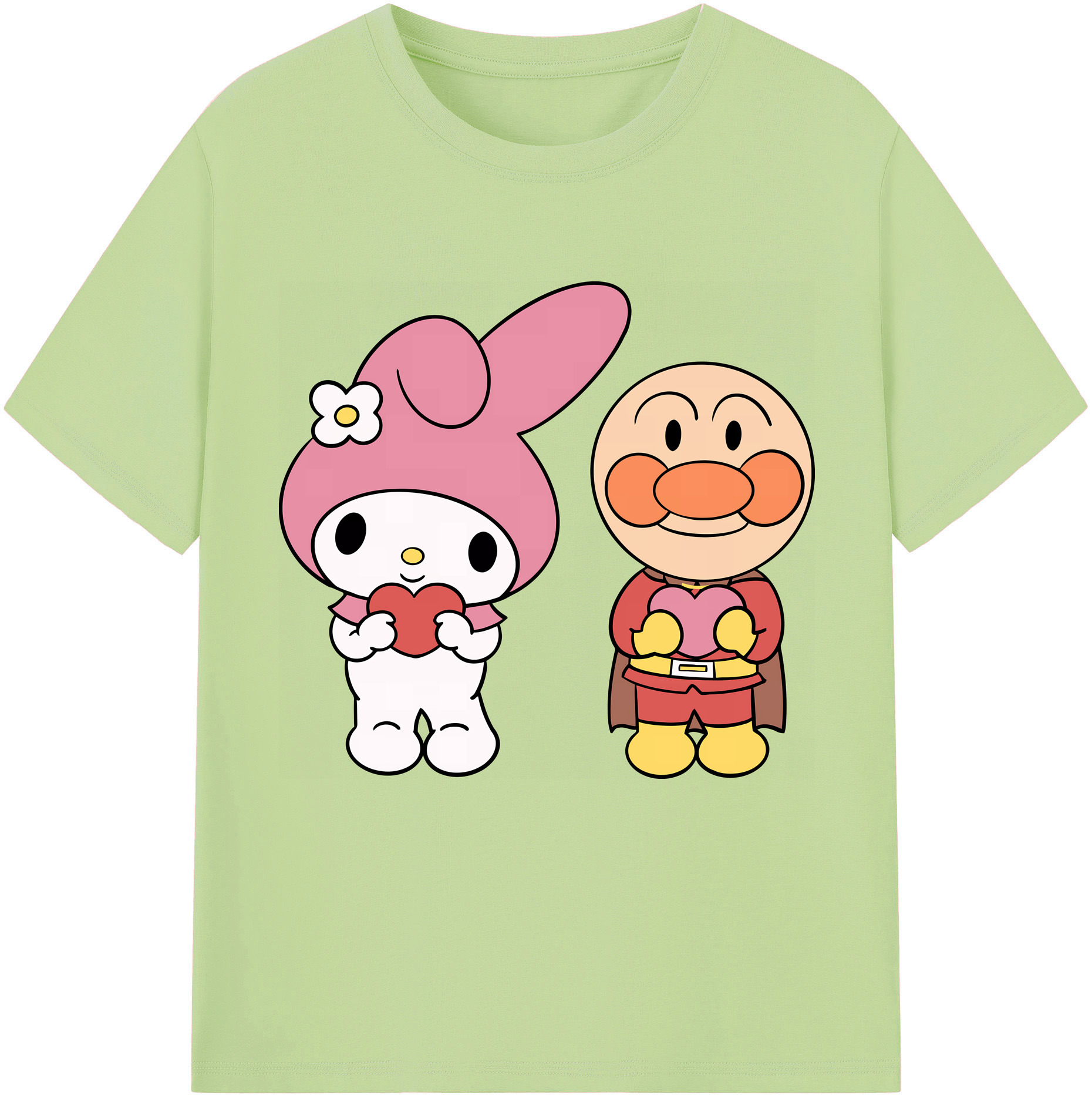 （画像用） アンパンマン Anpanman 綿100％半袖Tシャツ（フロントプリント）